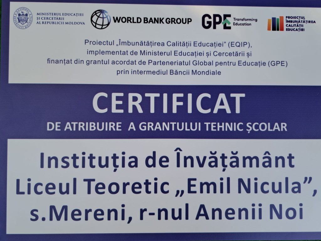 Proiectul Educație de calitate în Moldova
